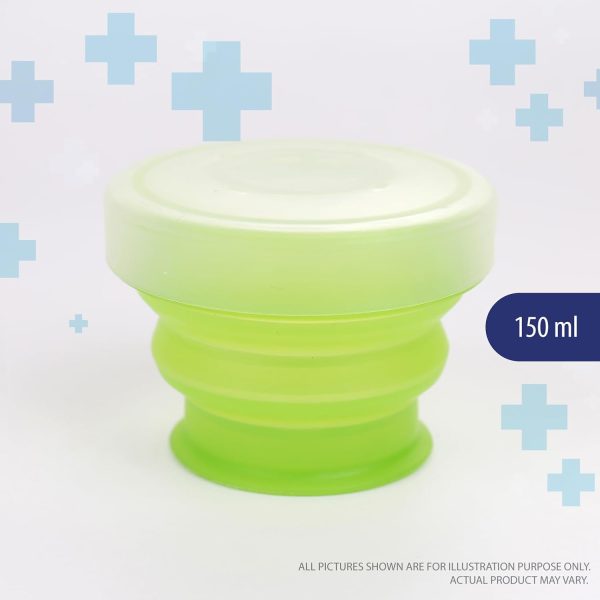 2 Pack Silicone Collapsible Travel Water Cup,Portable Camping Cup with Lids Food Grade Mugs Set for Outdoor Drinking. Collapsible Travel Water Cup, - Image 2