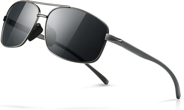 Ultra Lightweight Rectangular Polarized Sunglasses  Protection