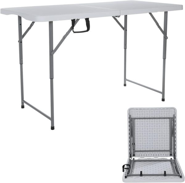 4ft Folding Table Outdoor Picnic Table Barbecue Camping Tables Courtyard Leisure Portable Tables Balcony Table