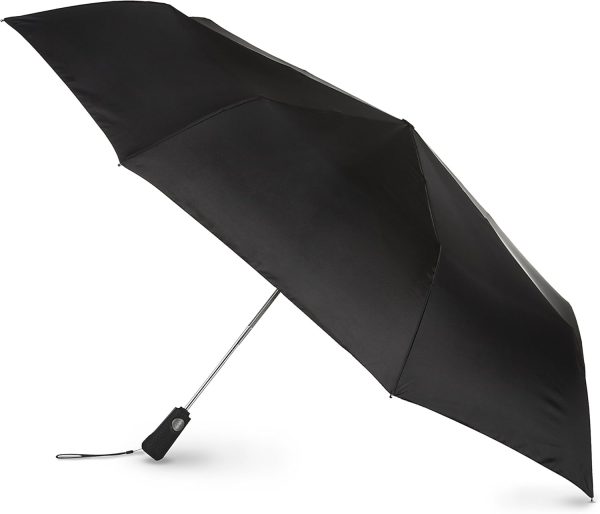 Folding Golf Umbrella Water Repellant, Auto Open/Close, UV Sun Protection, 54-Inch, Black