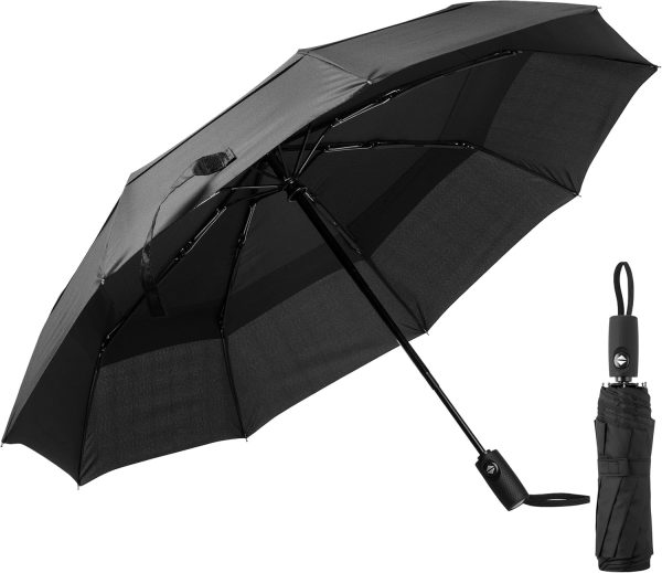 Windproof Travel Umbrella Compact, Automatic Umbrellas for Rain, Umbrellas for Rain Windproof