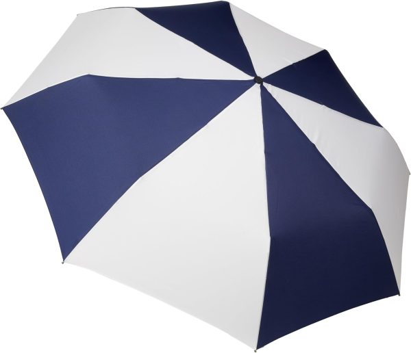 Folding Golf Umbrella Water Repellant, Auto Open/Close, UV Sun Protection, 54-Inch, Navy/White